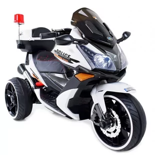 Import SUPER-TOYS OLBRZYMI SKUTER POLICYJNY DŹWIĘKI SYRENY MEGAFON KOGUT MIĘKKIE SIEDZENIE GAZ W MANETCE/AK550 AK-550-POLICJA - Pojazdy elektryczne dla dzieci - miniaturka - grafika 1