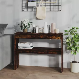 Lumarko Stolik konsolowy, przydymiony dąb, 102x30x80 cm - Konsole i sekretarzyki - miniaturka - grafika 1