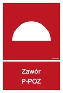 Systemy ekspozycyjne i znaki informacyjne - BC051 ZAWÓR P-POŻ, FN - FOLIA SAMOPRZYLEPNA; (350X518MM) - miniaturka - grafika 1