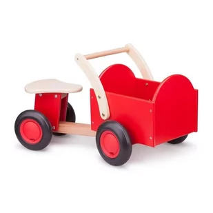 New Classic Toys - 11400 - zabawki - dzieci drewniane ślizganie z skrzynką w kolorze czerwonym - Jeździki dla dzieci - miniaturka - grafika 1