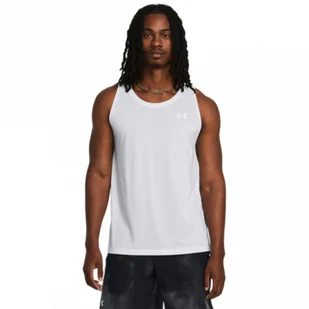 Męski top do biegania Under Armour UA Launch Singlet - biały - UNDER ARMOUR - Koszulki sportowe męskie - miniaturka - grafika 1