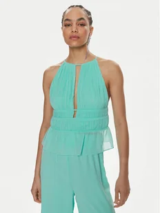 Patrizia Pepe Bluzka 2C1540/A061-CA03 Turkusowy Regular Fit - Bluzki damskie - miniaturka - grafika 1