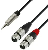 Akcesoria do nagłośnienia - ah Cables Przewód K4 ywff 0300 audio rean 3, 5 MM JACK stereo na 2 X XLR Female 3 m K4YWFF0300 - miniaturka - grafika 1