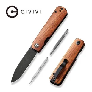 Nóż składany Civivi Sendy Guibourtia Wood, Black Stonewashed Nitro-V by Ben Petersen (C21004A-2) - Noże - miniaturka - grafika 1