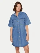 Sukienki - Vila Sukienka jeansowa Maya 14105190 Niebieski Regular Fit - miniaturka - grafika 1