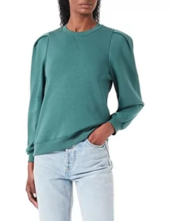 Bluzy damskie - ICHI Bluza damska IHMALO SW Sweatshirt, 185308/Blue Spruce, S - grafika 1