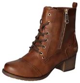 Botki damskie - Mustang Damskie botki 1197-517, koniak, 37 EU, koniak, 37 EU - miniaturka - grafika 1