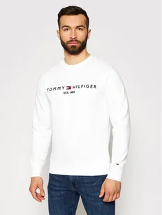 Tommy Hilfiger Bluza Logo MW0MW11596 Biały Regular Fit - Bluzy męskie - miniaturka - grafika 1