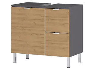 Szafka pod umywalkę z dekorem dębu Germania Mauresa, szer. 60 cm - Szafki łazienkowe - miniaturka - grafika 2