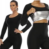 Bluzki damskie - Bluzka Modelująca T-Shirt Odchudzający Termiczny Xl - miniaturka - grafika 1