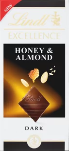 Czekolada Lindt Excellence Honey & Almond 100g - Czekolada - miniaturka - grafika 1