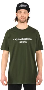 Koszulki dla chłopców - Horsefeathers GLOSS olive koszulka męska - M - grafika 1