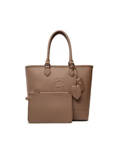 Torebki damskie - Trussardi Torebka Iris Shopper Md 75B01194 Brązowy - grafika 1