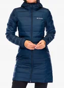 Płaszcze damskie - Columbia płaszcz damski niebieski puchowy z kapturem Columbia Lake 22 II - miniaturka - grafika 1