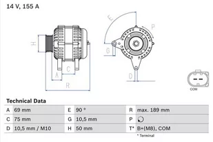 Alternator Bosch 0 986 047 400 - Alternatory - miniaturka - grafika 1