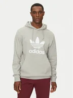 Bluzy męskie - adidas Bluza adicolor Classic Trefoil IM4490 Szary Regular Fit - miniaturka - grafika 1