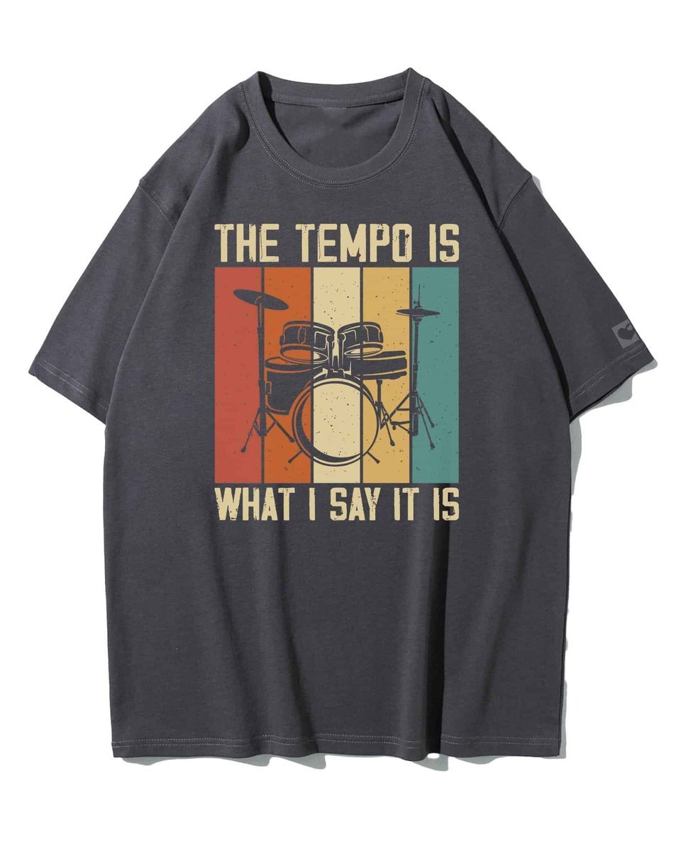 Koszulka oversize Tempo Perkusisty Muzyka Kolory Prezent Grafitowy 3XL