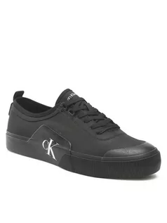 Trampki męskie - Calvin Klein Jeans Trampki Skater Vulc Laceup Low Ny YM0YM00459 Czarny - grafika 1