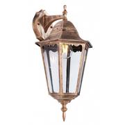 Lampy ogrodowe - Czarno-złota lampa ścienna na dom - S354-Tirma - miniaturka - grafika 1