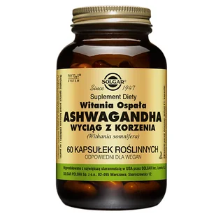 Solgar Ashwagandha, wyciąg z korzenia, 60 kapsułek - Układ nerwowy - miniaturka - grafika 1