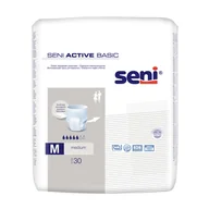 Bielizna lecznicza - Seni Active Basic, elastyczne majtki chłonne, Medium, 80-110 cm, 30 sztuk - miniaturka - grafika 1