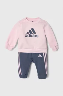 Dresy i komplety dla dziewczynek - adidas dres niemowlęcy kolor różowy - grafika 1