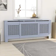 Akcesoria grzewcze - vidaXL Osłona na kaloryfer, MDF, szara, 205 cm - miniaturka - grafika 1