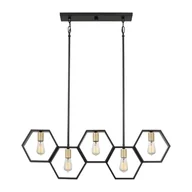 Lampy sufitowe - Bismarck lampa wisząca czarna QZ-BISMARCK-ISLE-EK Quoizel - miniaturka - grafika 1