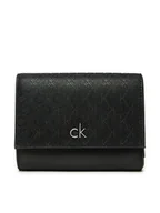 Portfele - Calvin Klein Mały Portfel Damski Ck Daily Medium Trifold_Mono K60K612841 Czarny - miniaturka - grafika 1