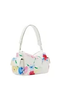 Torebki damskie - Desigual Women's LIQUIDFLOWER HA Accessories PU Hand Bag, White, biały - miniaturka - grafika 1