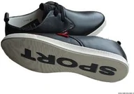 Trampki męskie - BnW Trampki skórzane czarno-białe - miniaturka - grafika 1