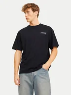 Koszulki męskie - Jack&Jones T-Shirt Charge 12269384 Czarny Relaxed Fit - miniaturka - grafika 1