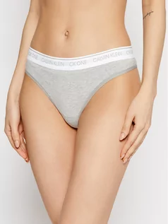 Majtki damskie - Calvin Klein Underwear Stringi 000QF5733E Szary - grafika 1