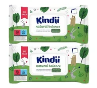 Chusteczki nawilżane - Chusteczki nawilżane dla niemowląt i dzieci Kindii Natural Balance 2 PACK - miniaturka - grafika 1