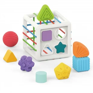 WOOPIE Elastyczna Kostka Sensoryczna Sorter dla Dzieci Kolorowe Kształty 11 el. - Sortery dla dzieci - miniaturka - grafika 7