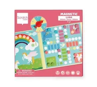 Gry planszowe - Gra magnetyczna Chińczyk ze spinnerem Jednorożce Scratch - gra - miniaturka - grafika 1
