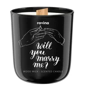 Świece - WILL YOU MARRY ME ? Świeca na zaręczyny, świeczka zaręczynowa zapachowa sojowa świeca perfumowana prezent walentynki dla niej RAVINA - miniaturka - grafika 1