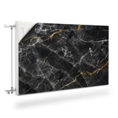 Dekoracje domu - MASKOWNICA Magnetyczna Grzejnika Czarny MARMUR Abstrakcja 80cm x 60cm - miniaturka - grafika 1