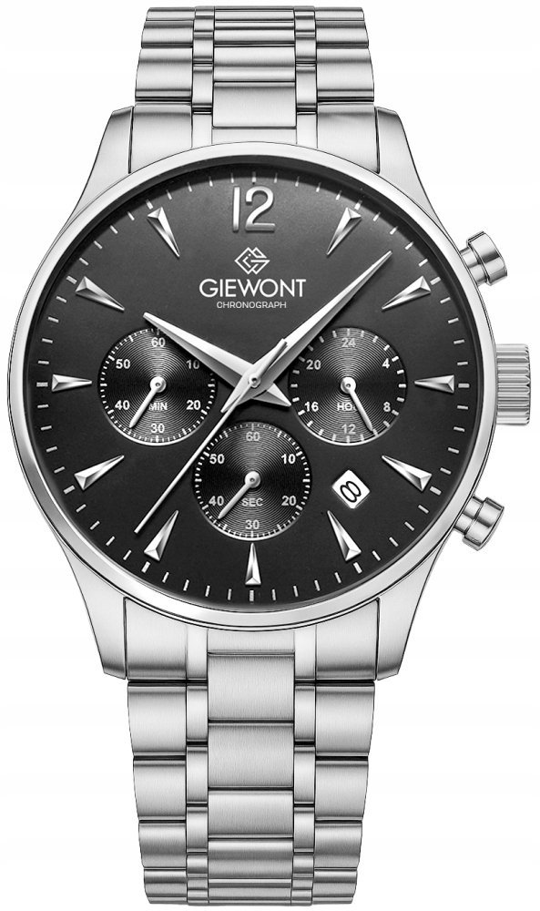 Zegarek Giewont Zegarek Męski Chronograph Sapphire Srebrny GW6310-B2
