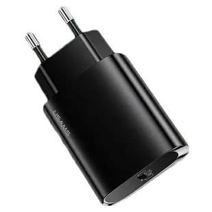 USAMS Ład. siec. 1xUSB-C T39 20W (only head) PD3.0 Fast Charging czarny/black CC131TC01 (US-CC131) - Ładowarki do telefonów - miniaturka - grafika 1