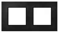 Klawisze i ramki - Ospel ARIA Ramka podwójna szczotkowany antracyt ARIA R-2UAC/64/25 - miniaturka - grafika 1