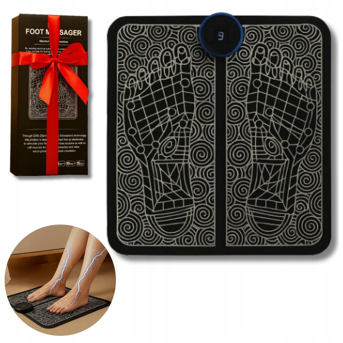 Masażer Stóp EMS Mata Elektrostymulator Miesni Nerwów Masujący Elektrody