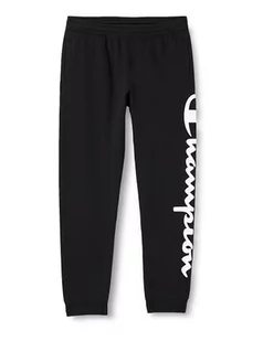 Champion Legacy Authentic Pants-Maxi-Logo Powerblend Fleece Rib Cuff męskie spodnie dresowe, Nero, M - Spodenki męskie - miniaturka - grafika 1