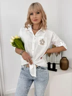 Koszule damskie - KOSZULA SAHA BIAŁA UNI - Ubra - miniaturka - grafika 1