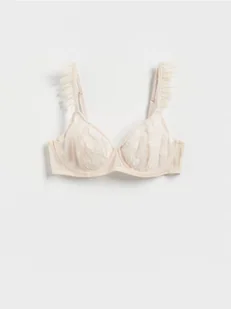 Reserved - Miękki biustonosz z fiszbinami - kremowy - Biustonosze - miniaturka - grafika 1