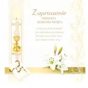 Albumy inne - Zaproszenie brokat Komunia 10szt.) - miniaturka - grafika 1