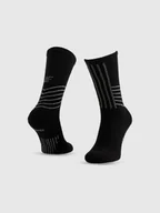 Skarpetki sportowe męskie - 4F Skarpetki trekkingowe z wełną długie męskie - czarne 43-46 - miniaturka - grafika 1