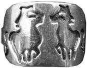 Akcesoria jeździeckie - Pierścionek - Dwa Wesołe Koniki - miniaturka - grafika 1