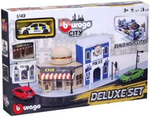 Bburago City Deluxe Set Policja 1:43 BBURAGO - BBurago - Samochody i pojazdy dla dzieci - miniaturka - grafika 1