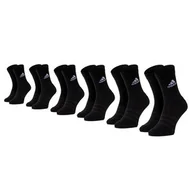 Skarpetki damskie - Adidas Zestaw 6 par wysokich skarpet unisex Cush Crw 6Pp DZ9354 Czarny - miniaturka - grafika 1
